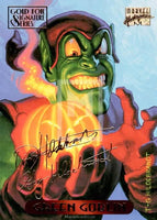 Marvel Masterpieces 94 Gold Foil Signature Series Trading Card Green Goblin 44 Front
