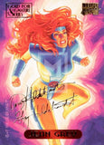 Marvel Masterpieces 94 Gold Foil Signature Series Trading Card Jean Grey 45 Front