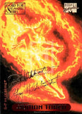 Marvel Masterpieces 94 Gold Foil Signature Series Trading Card Human Torch 52 Front