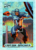 Marvel Masterpieces 94 Silver Holofoil Trading Card 1 Captain America Front