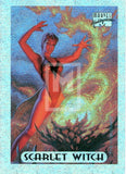 Marvel Masterpieces 94 Silver Holofoil Trading Card 7 Scarlet Witch Front