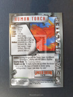 Marvel Metal 1995 Metal Blasters Trading Card Human Torch 6 Back