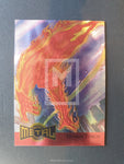 Marvel Metal 1995 Metal Blasters Trading Card Human Torch 6 Front