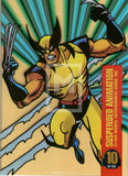Marvel Universe 1994 4 Fleer Suspended Animation Trading Card Wolverine 10 Back