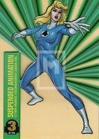 Marvel Universe 1994 4 Fleer Suspended Animation Trading Card Invisible Woman 3 Back