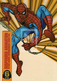 Marvel Universe 1994 4 Fleer Suspended Animation Trading Card Spider-Man 6 Back