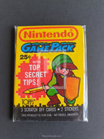 1989 TOPPS Nintendo - LINK VARIANT Factory Sealed Trading Card Hobby Pack - 3 Scratch Off Cards and 2 Stickers