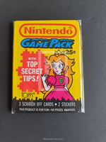 1989 TOPPS Nintendo - PRINCESS PEACH VARIANT Factory Sealed Trading Card Hobby Pack - 3 Scratch Off Cards and 2 Stickers