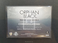 Orphan Black Season 3 KS Solo Autograph Trading Card Back