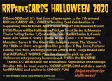 RRParksCards Halloween Insert Promo Trading Card Back