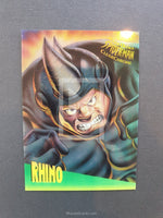 Spiderman Premiere 95 Ultra Clear Chrome Trading Card Rhino 6 Front