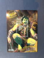 Spiderman Premiere 95 Ultra Golden Web Trading Card 4 Kraven Front