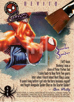 Spider-man Premium 96 Fleer Skybox Canvas Trading Card Scarlet Spider 4 Back