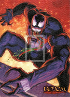 Spider-man Premium 96 Fleer Skybox Canvas Trading Card Venom 6 Front