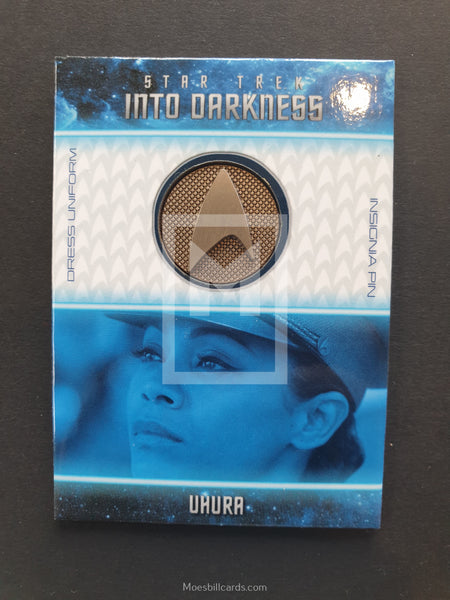 Star Trek Movie Into Darkness B11 Uhura Badge Trading Card Front