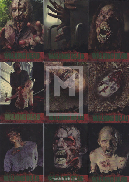 The Walking Dead Season 1 Walker Insert Trading Card set front