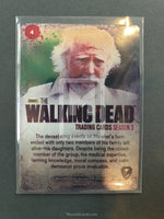 The Walking Dead Season 3 Part 1 Printing Plate 4 Trading Card Back