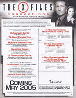The X-Files Connections Trading Card Promo Sell Sheet Back