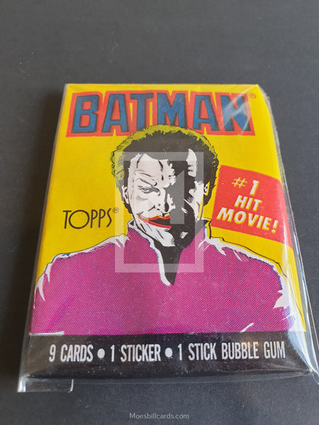 Topps Batman 1989 Trading Card Joker Pack Front