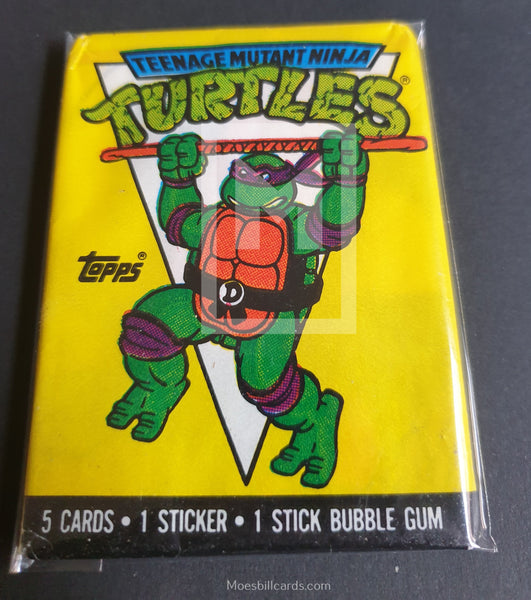 Topps 1989 Teenage Mutant Ninja Turtles TNMT Series 1 Trading Card Pack Donatello Front