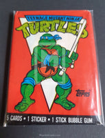 Topps 1989 Teenage Mutant Ninja Turtles TNMT Series 1 Trading Card Pack Leonardo Front
