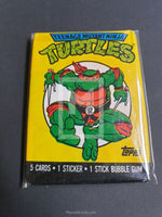 Topps 1989 Teenage Mutant Ninja Turtles TNMT Series 1 Trading Card Pack Raphael Front