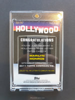 Topps American Pie 2011 Marilyn Monroe Commemorative Letter Patch Trading Card Back