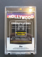 Topps American Pie 2011 Elizabeth Taylor Commemorative Letter Patch Trading Card Back