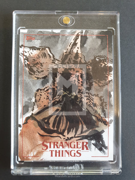 Topps Stranger Things Season 1 Trading Card Artist Sketch Dillion Demogorgan Front