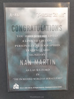 Twilight Zone Series 3 A-46 Nan Autograph Trading Card Back