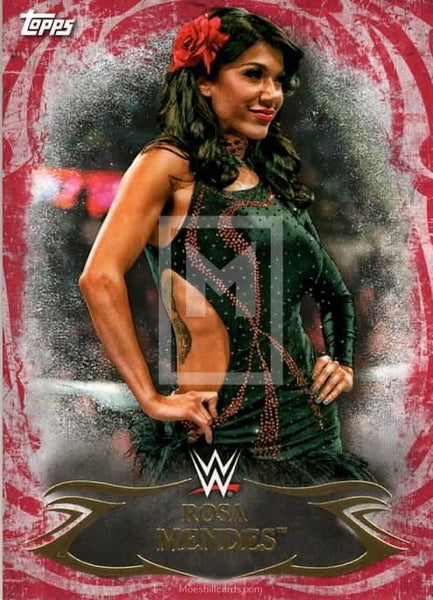 WWE Undisputed 2015 2 Rosa Mendes Red Parallel Base trading card Front