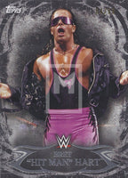 Topps 2015 WWE Undisputed 30 Bret The Hitman Hart Black Parallel Trading Card Front