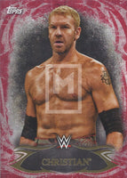 Topps 2015 WWE Undisputed 33 Christian Red Parallel Base trading card Front