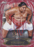 Topps 2015 WWE Undisputed 75 Yokozuna Red Parallel Base trading card Front