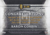 WWE Undisputed 2015 Baron Corbin NA-BCO Autograph Trading Card Back