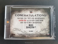 WWE Undisputed 2015 Big Show UA-BSH Autograph Trading Card Back