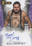 WWE Undisputed 2015 Bull Dempsey NA-BD Purple Parallel Autograph Trading Card Front