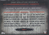 WWE Undisputed 2015 CEM-11 Big Show Daniel Bryan Mark Henry Cage Evolution Moments Trading Card Back