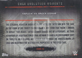 WWE Undisputed 2015 CEM-13 Triple H Brock Lesnar Cage Evolution Moments Trading Card Back