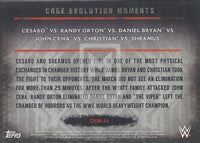 WWE Undisputed 2015 CEM-14 Cage Evolution Moments Trading Card Back