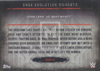 WWE Undisputed 2015 CEM-15 John Cena Bray Wyatt Cage Evolution Moments Trading Card Back