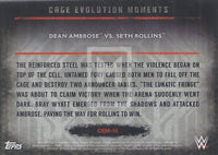 WWE Undisputed 2015 CEM-18 Dean Ambrose Seth Rollins Cage Evolution Moments Trading Card Back