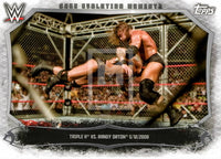 WWE Undisputed 2015 CEM-6 Triple H Randy Orton Cage Evolution Moments Trading Card Front