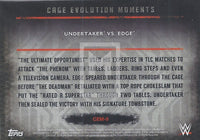      WWE Undisputed 2015 CEM-9 Undertaker Edge Cage Evolution Moments Black Parallel Trading Card Back
