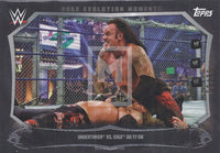      WWE Undisputed 2015 CEM-9 Undertaker Edge Cage Evolution Moments Black Parallel Trading Card Front