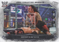 WWE Undisputed 2015 CEM-9 Undertaker Edge Cage Evolution Moments Trading Card Front
