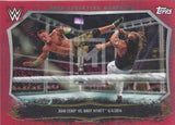 WWE Undisputed 2015 Cage Evolution Moments CEM-15 John Cena Bray Wyatt Red Parallel trading card Front