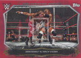 WWE Undisputed 2015 Cage Evolution Moments CEM-17 Shawn Michaels Triple H Red Parallel trading card Front