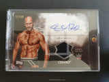 WWE Undisputed 2015 Cesaro UAR-CE Black Parallel Autograph Relic Trading Card Front