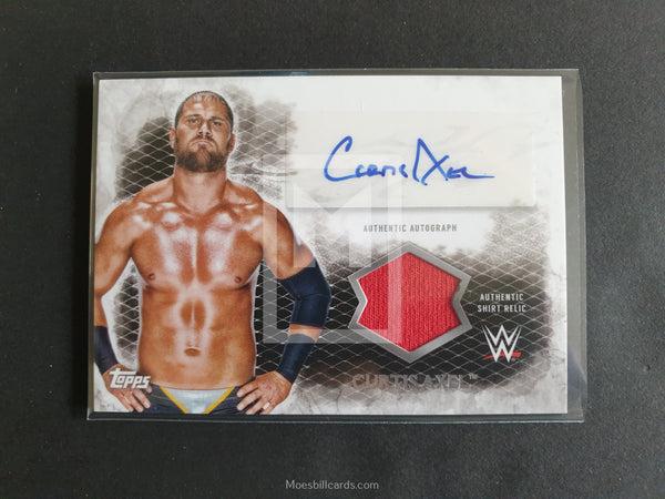 WWE Undisputed 2015 Curtis Axel UAR-CA Parallel Autograph Relic Trading Card Front